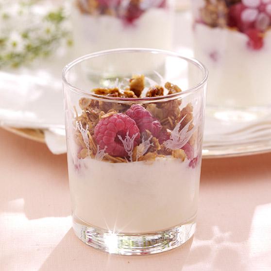 Enkel hindbærdessert