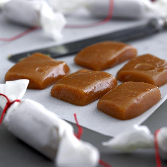 Karameller med appelsinsmag