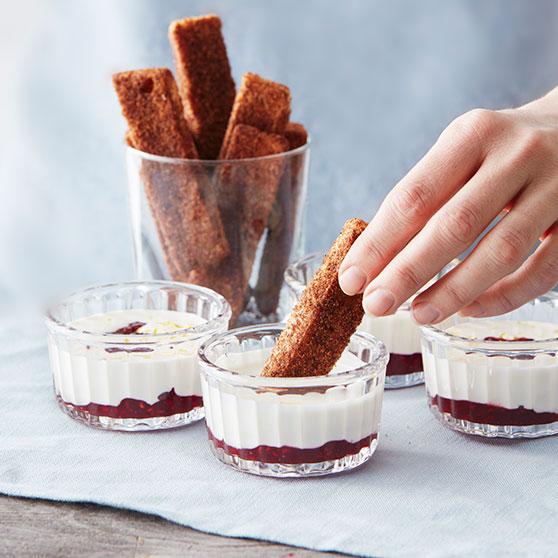 Hurtige churros med citroncreme