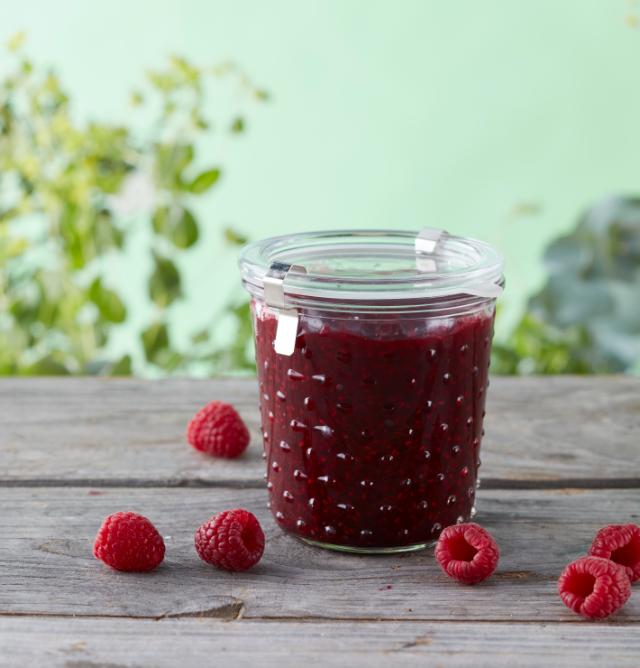 Raspberry, lime and liquorice jam